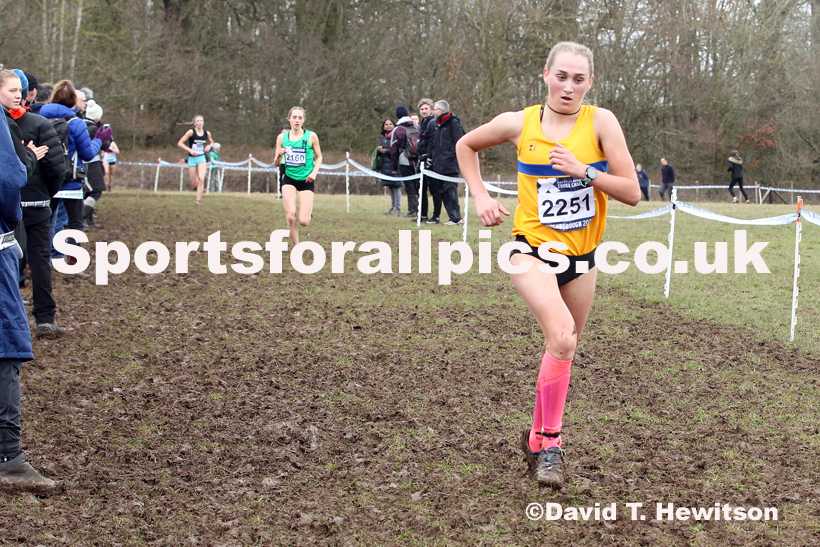 Womens under-17s, 2020 British Athletics Inter Counties Cross Country Champs., Prestwold Hall, Loughborough. Photo: David T. Hewitson/Sports for All Pics